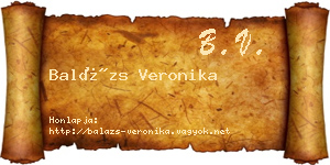 Balázs Veronika névjegykártya