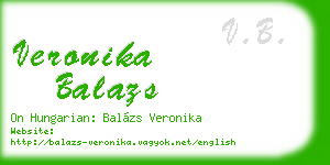 veronika balazs business card