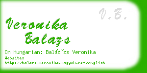 veronika balazs business card